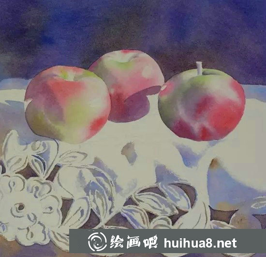 蘋(píng)果水彩畫(huà)教程