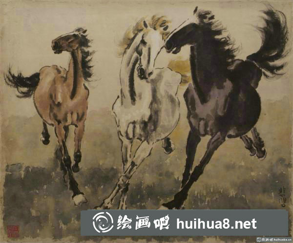 徐悲鴻奔馬圖欣賞【16P】(13)