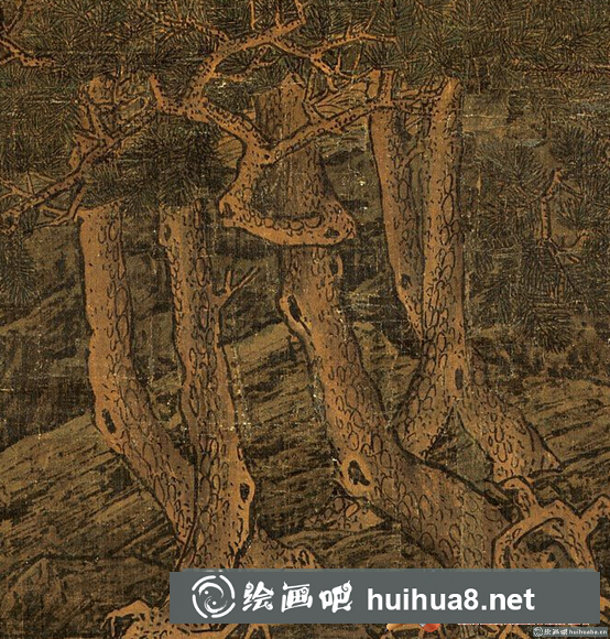 宋李唐國畫山水名畫《萬壑松風圖》鑒賞(2)