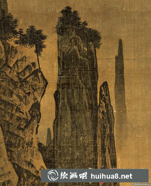 宋李唐國畫山水名畫《萬壑松風圖》鑒賞(4)