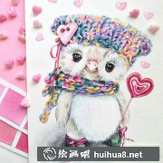 超可愛動物水彩畫作品欣賞可臨摹