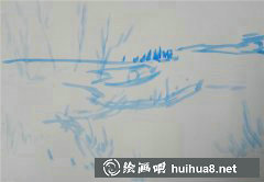 水粉畫江邊風(fēng)景教程步驟圖解