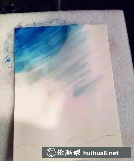 耀眼星空水粉畫教程