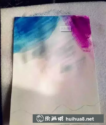 耀眼星空水粉畫教程
