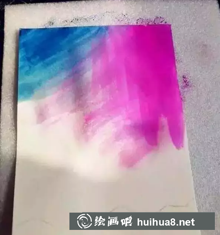 耀眼星空水粉畫教程