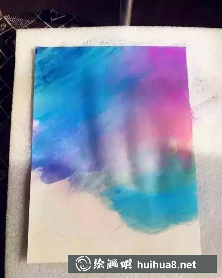 耀眼星空水粉畫教程