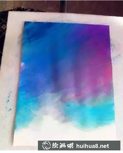 耀眼星空水粉畫教程