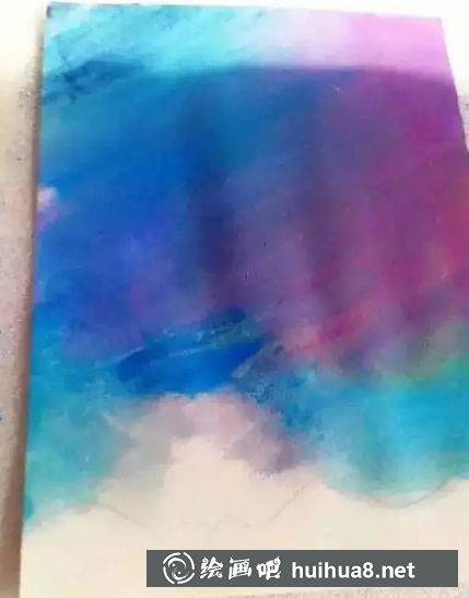 耀眼星空水粉畫教程