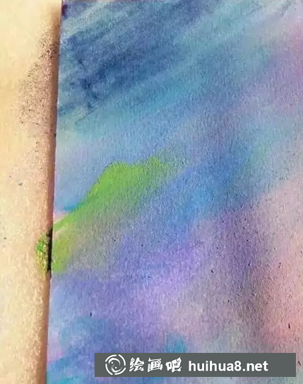 耀眼星空水粉畫教程