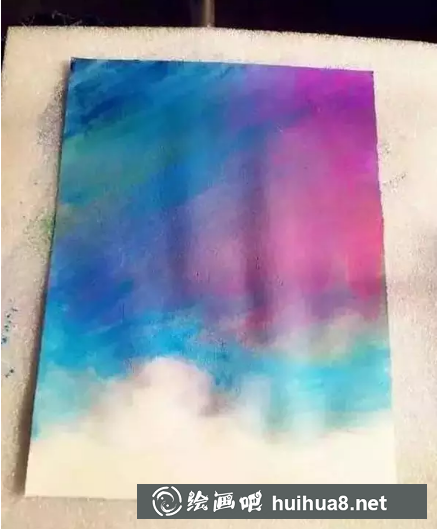 耀眼星空水粉畫教程