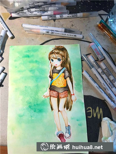 水彩手繪漫畫少女教程 水彩手繪漫畫少女教程