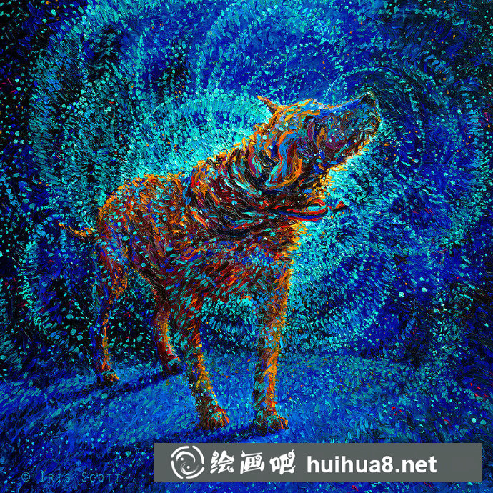 iris scott手指油畫作品