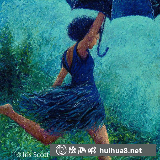 iris scott手指油畫作品
