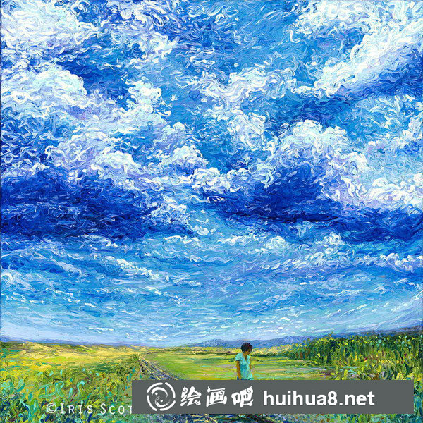 iris scott手指油畫作品