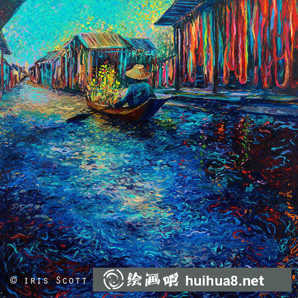 iris scott手指油畫作品