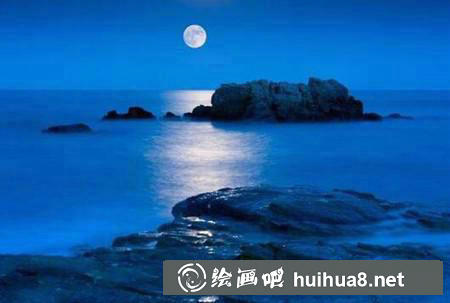 油畫月光