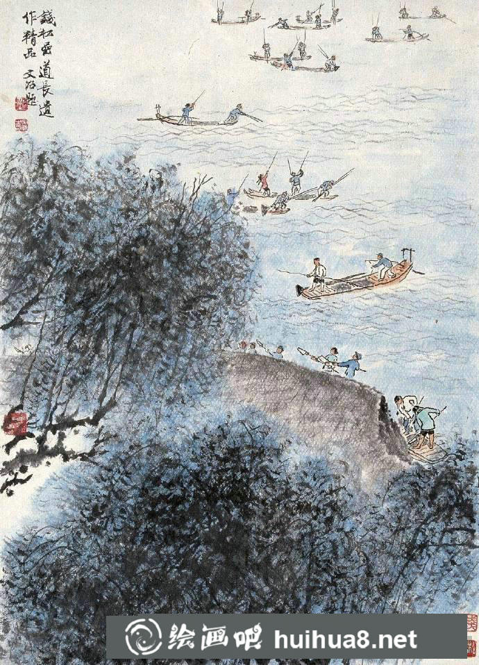 錢松巖現(xiàn)代山水畫作品欣賞