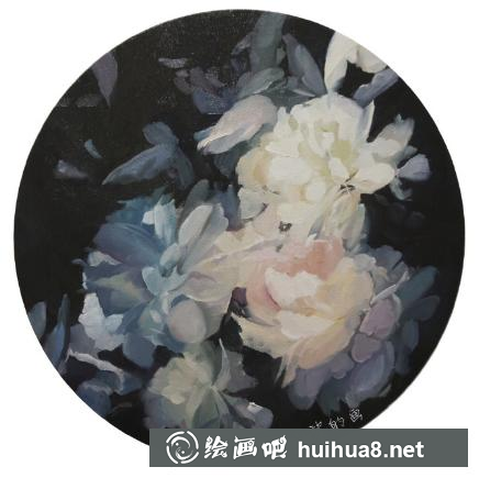油畫唯美花朵教程圖解