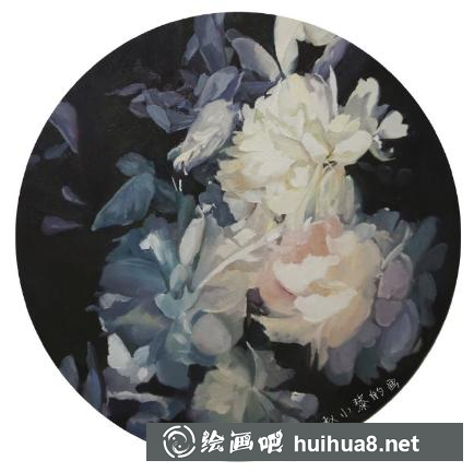 油畫唯美花朵教程圖解