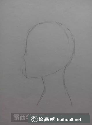 側(cè)顏短發(fā)少女畫法