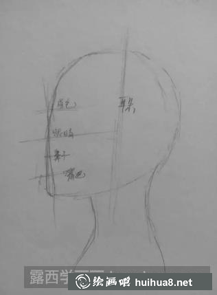 側(cè)顏短發(fā)少女畫法