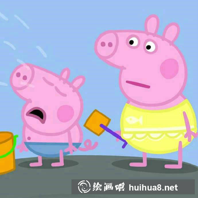 小豬佩奇戶外活動(dòng)簡(jiǎn)筆畫圖片