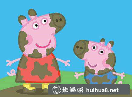小豬佩奇生日派對(duì)簡(jiǎn)筆畫圖片