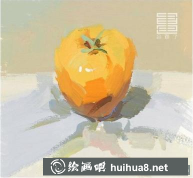 單個(gè)水粉西紅柿的畫(huà)法