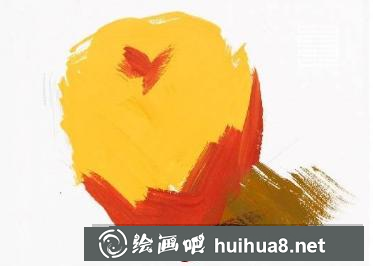 單個(gè)水粉西紅柿的畫(huà)法