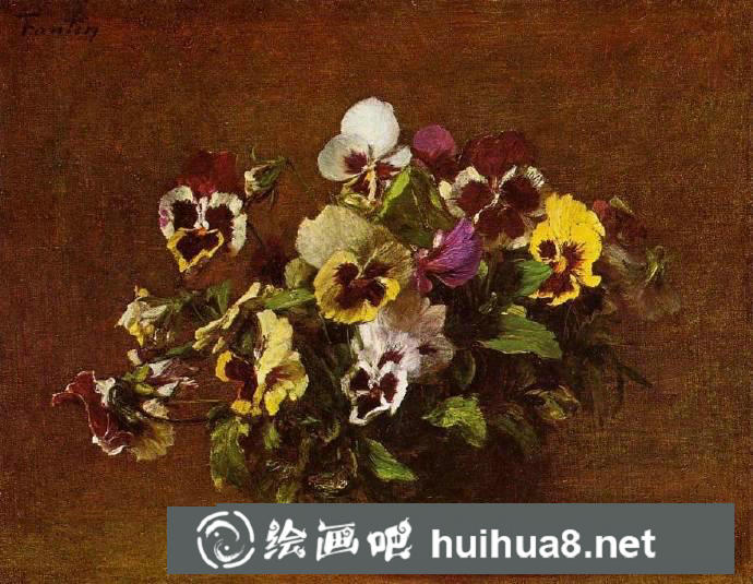 方丹·拉圖爾靜物油畫花卉作品欣賞
