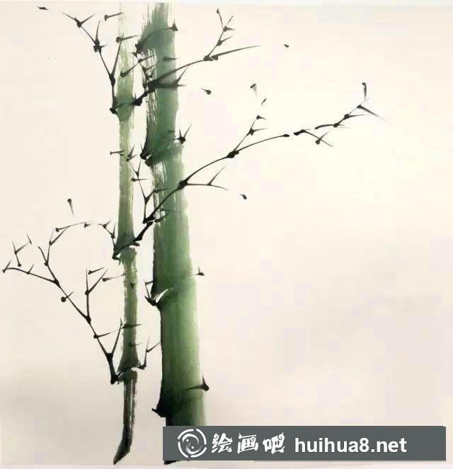 歲寒三友之竹的畫法