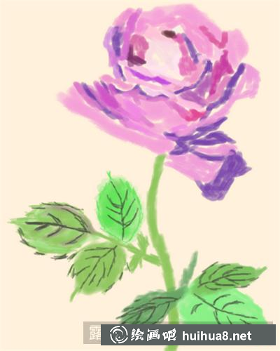 水粉畫(huà)玫瑰花教程