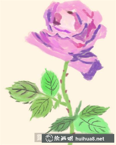 水粉畫(huà)玫瑰花教程