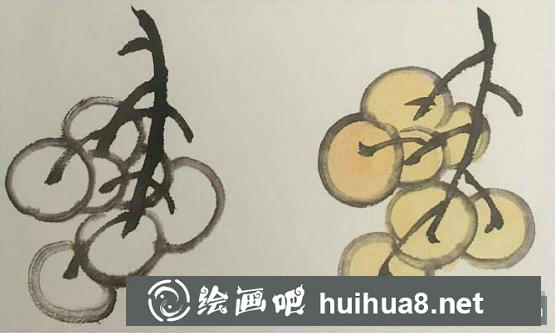 國畫葡萄的畫法教程