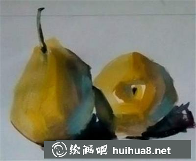 水果水粉畫教程之怎么畫雪梨