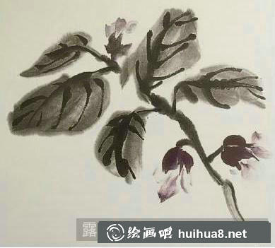 國(guó)畫茄子的畫法教程