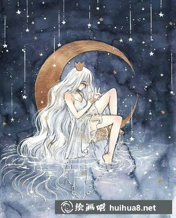 Cherri水彩人物作品5