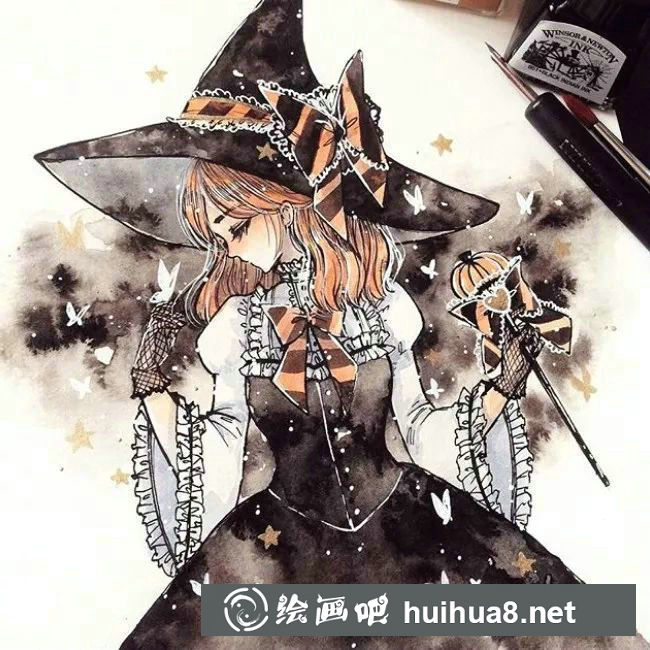 Cherri水彩人物作品7