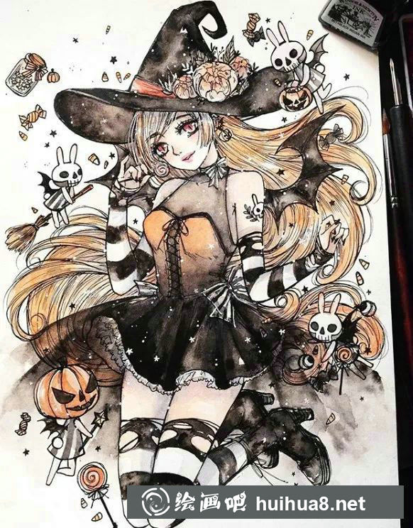 Cherri水彩人物作品8