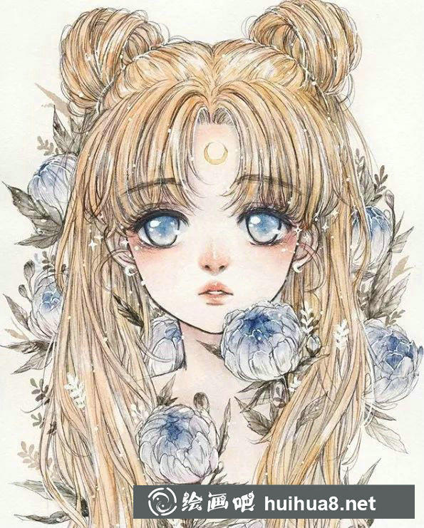 Cherri水彩人物作品14