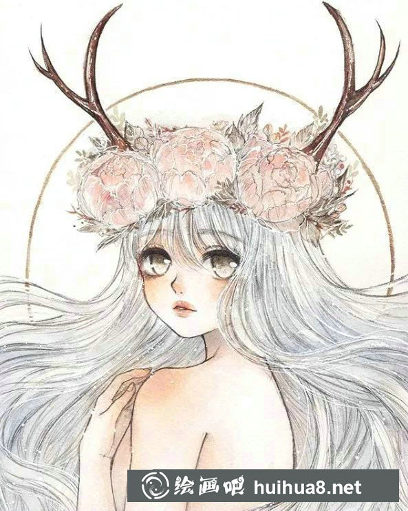 Cherri水彩人物作品15