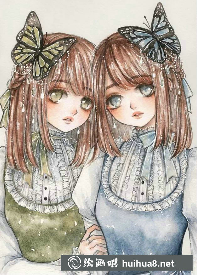 Cherri水彩人物作品16