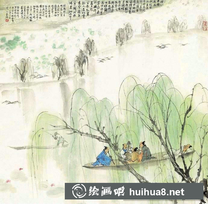 亞明山水畫作品欣賞