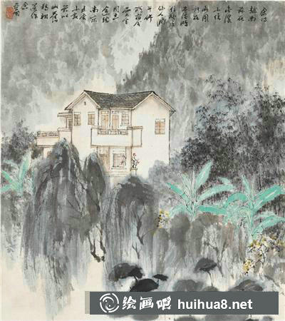 亞明山水畫作品欣賞