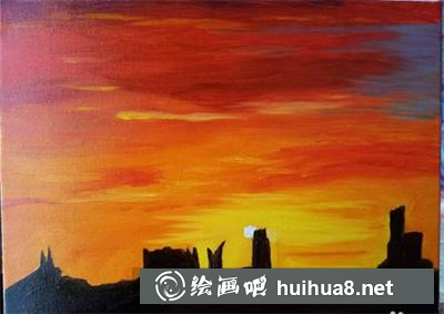 油畫(huà)教程之落日怎么畫(huà)