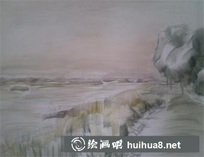 油畫教程之河邊的風(fēng)光