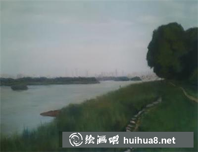 油畫教程之河邊的風(fēng)光