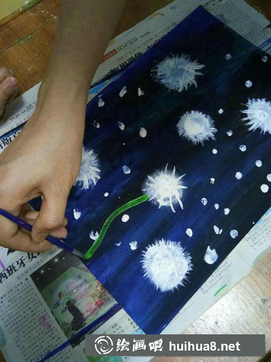 水粉畫蒲公英的畫法教程