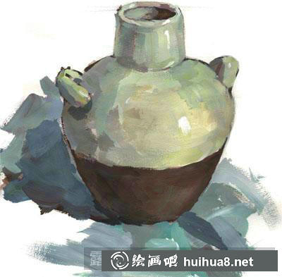 水粉畫陶罐繪畫教程
