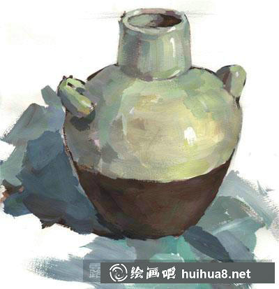 水粉畫陶罐繪畫教程